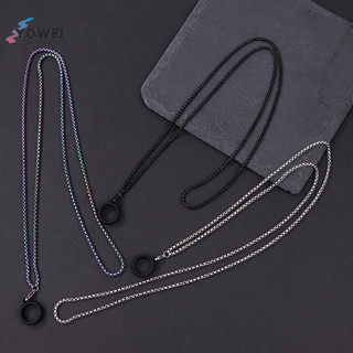 Yowei Dây xích kim loại chống mất bút di động, vòng cổ có vòng ruble, dây sling xương rắn