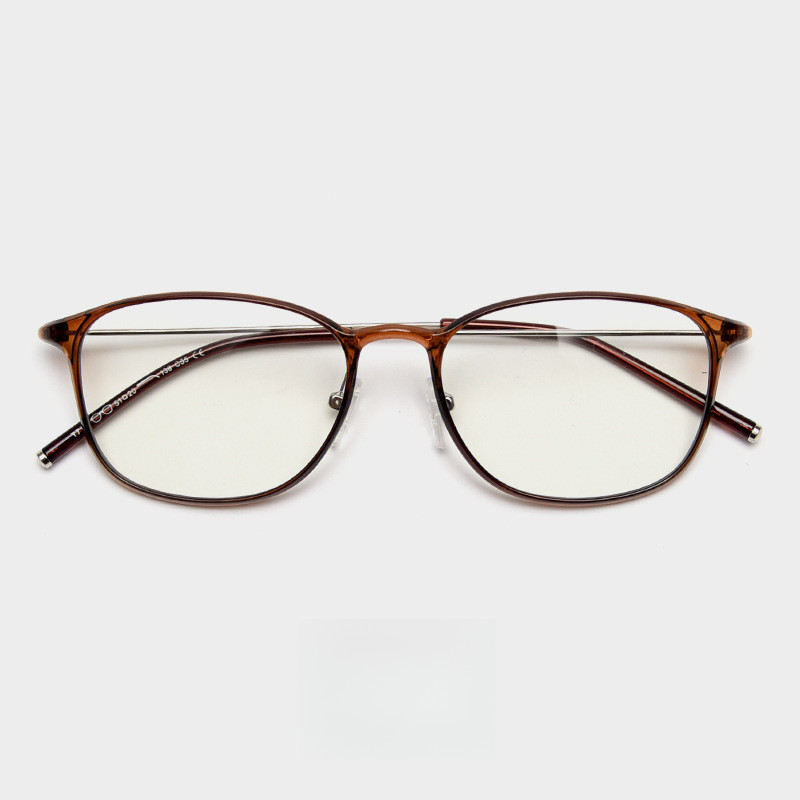 T7180Korean Style round Thin Frame Ultra Light Glasses Frame Men & Women Trendy Plain Artistic Plain