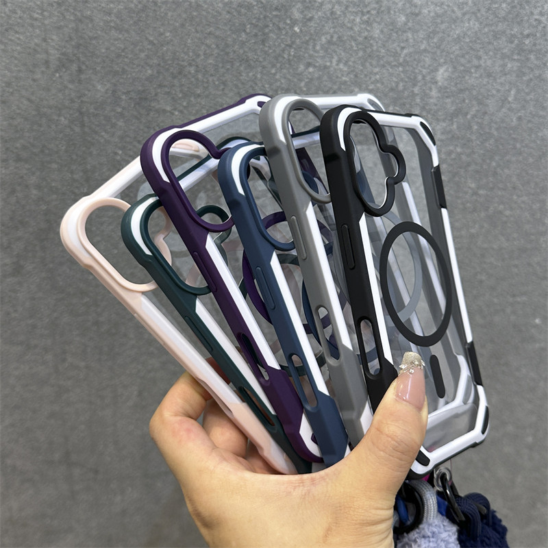 Ốp điện thoại từ tính trong suốt sang trọng cho iPhone 16 15 14 13 12 11 Pro Max 16 Plus Vỏ bảo vệ toàn diện Vỏ cứng chống sốc | BigBuy360 - bigbuy360.vn