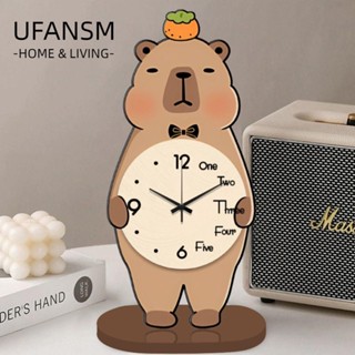 Đồng hồ bàn Capybara, Đồng hồ báo thức im lặng sáng tạo, Đồng hồ để bàn bằng gỗ động vật đơn giản Quà tặng