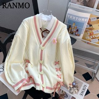 RANMO áo len cardigan áo khoác cardigan thời trang Popular Minimalist phổ biến WMJ2491TFO 39Z240926