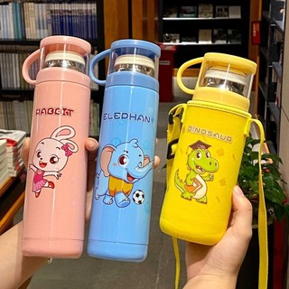 Trẻ Em Hoạt Hình Bình Giữ Nhiệt Học Sinh Tiểu Học Thép Không Gỉ 304 Bình Giữ Nhiệt Dễ Thương Có Nắp Nam Nữ Cốc Nước Di Động20241015