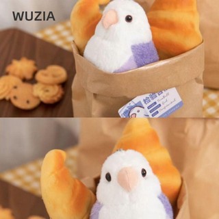 WUZIA Mặt dây chuyền đồ chơi chim sang trọng , Mặt dây chuyền chim hoạt hình di động có độ trung thực cao, Vẹt mềm mại dễ thương giống như thật Ba lô Vòng chìa khóa Quà tặng trẻ em