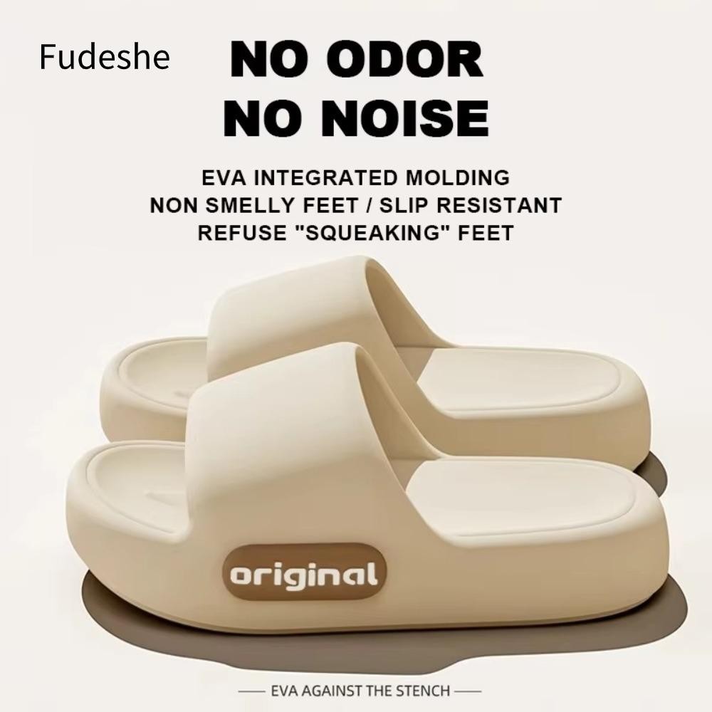 Dép FUDESHE Cloud, Dép đi biển đế mềm chống trượt, Dép đế dày thời trang EVA màu trơn mùa hè cho cặp đôi nữ