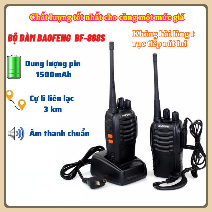 mới nhất[SALE MẠNH] Bộ đàm Baofeng BF-888S bao gồm đầy đủ các phụ kiện，Rất bán chạy