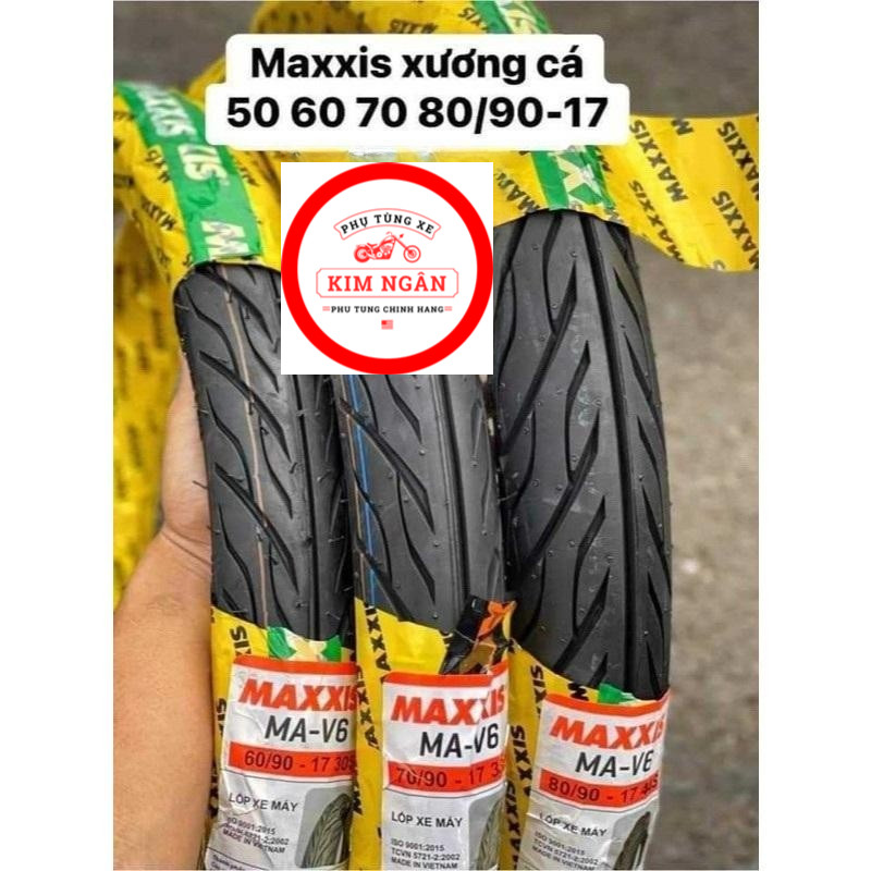 Vỏ Lốp xe Maxxis gai xương cá, phượng hoàng MA-V6 ( xài ruột ) 60/90-17, 70/90-17 và 80/90-17 Chính 