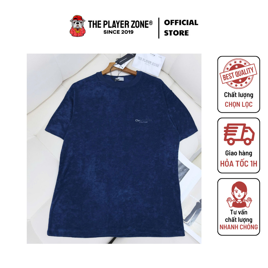 [Ảnh thật] The Player Zone - Áo thun Couture T-Shirt Relaxed Fit - Navy