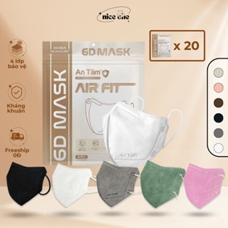 [Sỉ Thùng 200 Cái Tặng 20 Cái] Khẩu Trang 6D AN TÂM Chính Hãng 4 Lớp Ôm Mặt, Siêu Chống Nắng Ngăn Khói Bụi