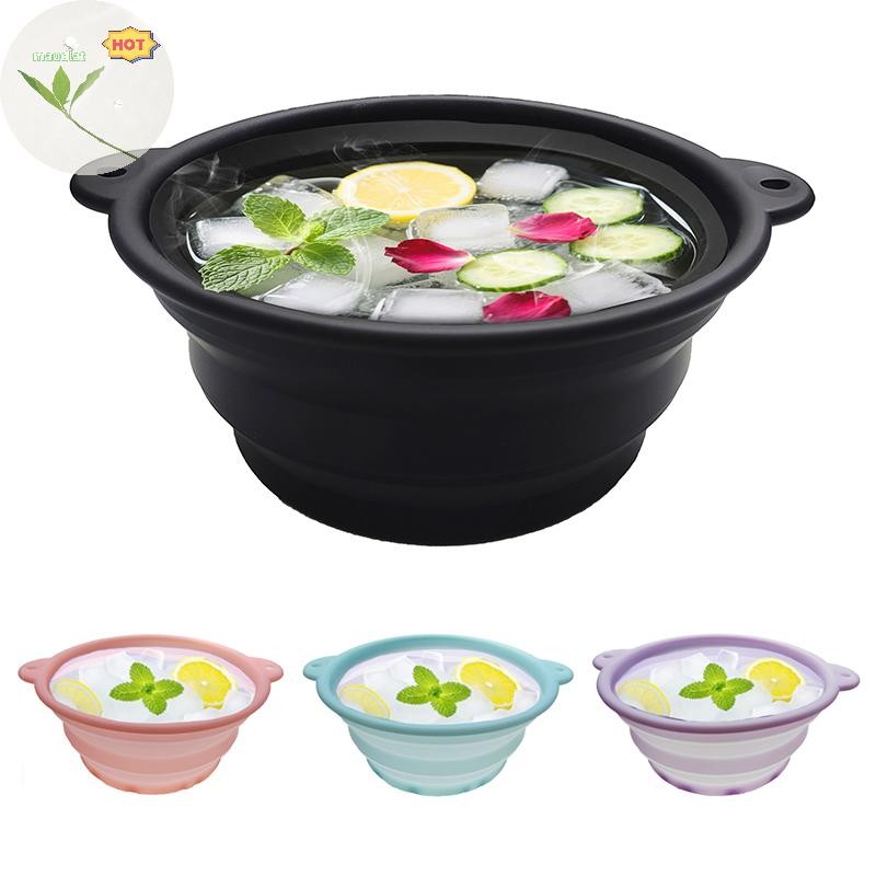 Say Gấp Silicone Mặt Ice Bath Bát Gấp Silicone Ice Bath Bát Rửa Hiệu Quả Chậu Rửa Silicon Bát Đá Tro