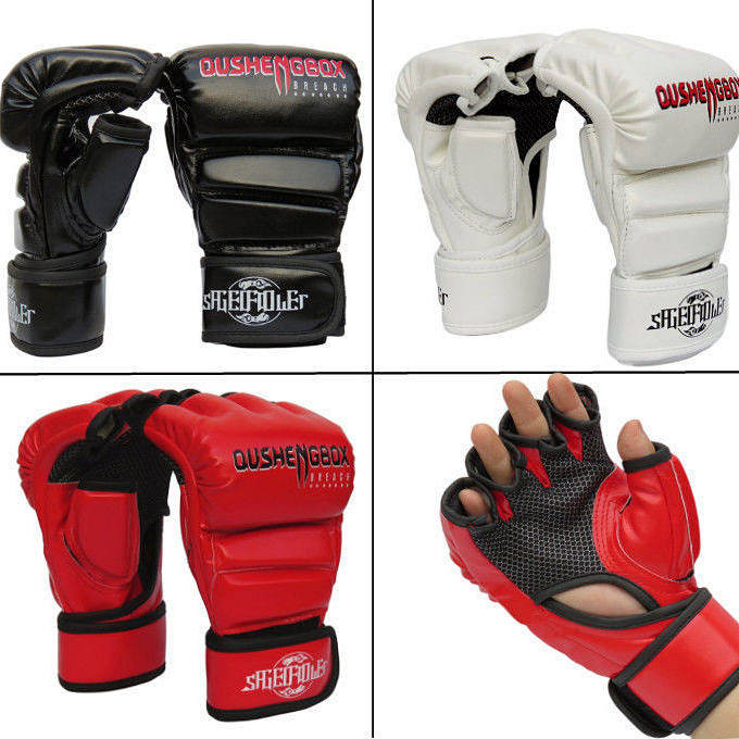 Half Finger Boxing Glove MMA Sanda Finger Gloves Adult Men and Women UFC Half Finger Training Profes