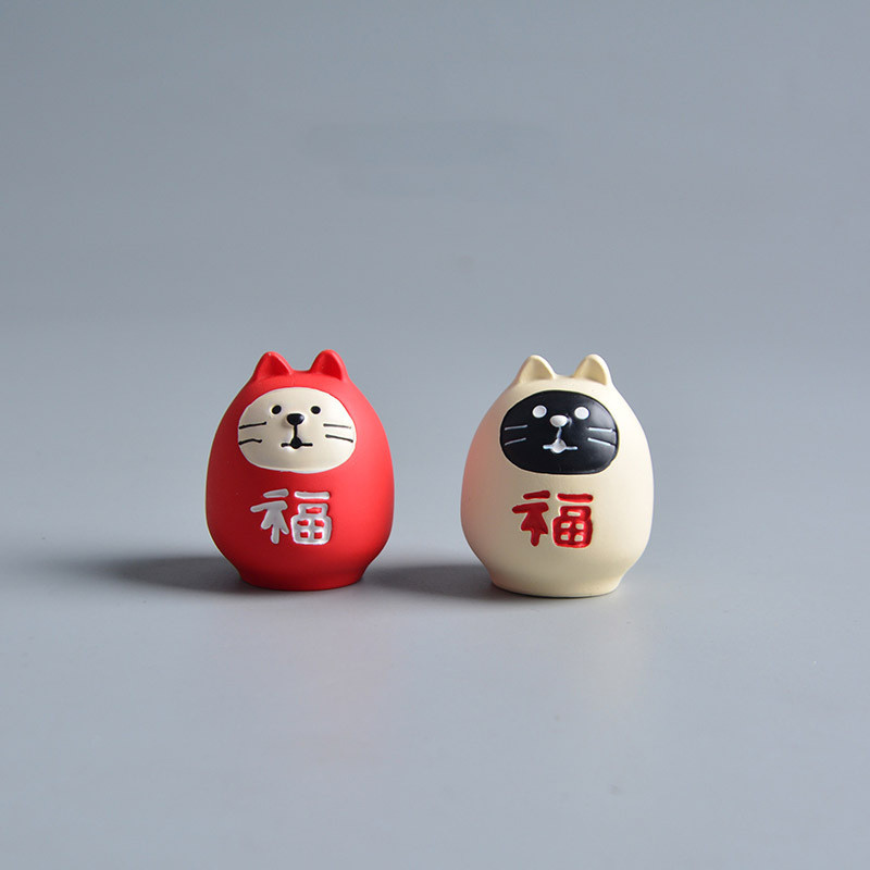Sundries Japanese Mini Lucky Cat Decoration Table Decoration Resin Crafts Mascot Cat Decoration nw0x