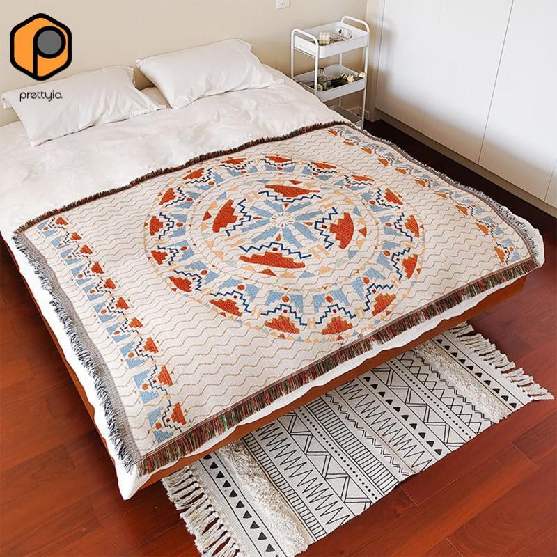 Prettyia Dã Ngoại Chăn Giường Chăn Bohemian Ném Chăn Cho Công Viên Sofa Phòng Khách