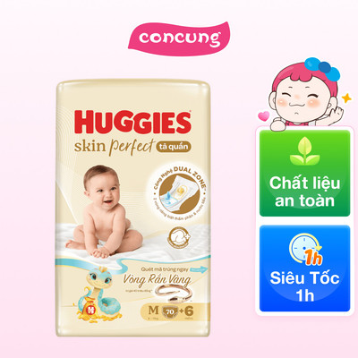 Tã quần Huggies SkinPerfect Pants (M, 6-11kg, 70+6 miếng)   - concung
