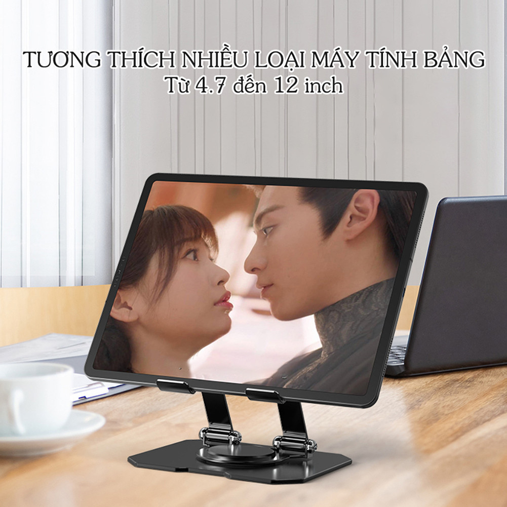 Giá đỡ laptop xoay 360 độ L08 tùy chỉnh độ cao,kệ kê MACBOOK - MÁY TÍNH BẢNG bằng kim loại gấp gọn tiện dùng | BigBuy360 - bigbuy360.vn