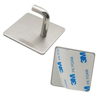 Móc inox treo đồ đa năng, treo đồ dùng cá nhân, treo chìa khóa, móc dán tường siêu dính, sang trọng