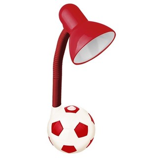 Đèn bàn đq dkl01 rbw b kiểu trái banh, đỏ đậm trắng, có bóng