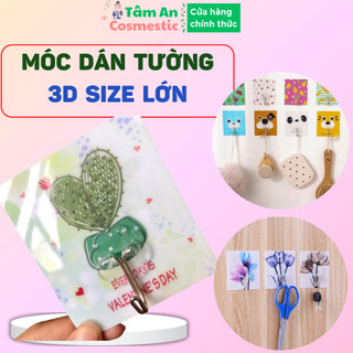 Móc dán tường có hình, móc dán tường 3 d khổ lớn siêu bền chắc