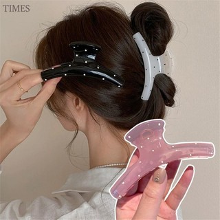 Nơ tóc vuốt kẹp chấm bi in kẹp tóc lấy nhựa kích thước lớn cá mập kẹp mũ mới nữ phụ kiện tóc