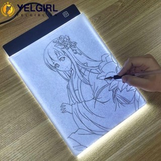Bảng vẽ bản sao YELGIRLA, Tấm vẽ tranh hoạt hình A4 / A5 có thể điều chỉnh, Đồ chơi giáo dục trẻ em sáng tạo Tấm lót đèn Led