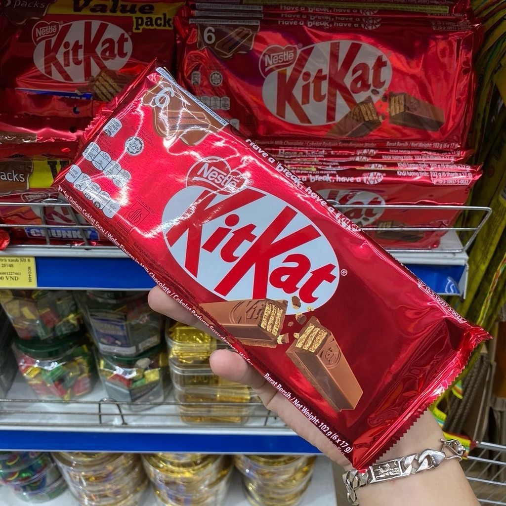 Socola Kitkat vỉ 6 thanh 102g thơm ngon Tết