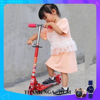 Xe trượt SẮT scooter 3 bánh phát sáng, ( Hồng, xanh) (HỒ CHÍ MINH)