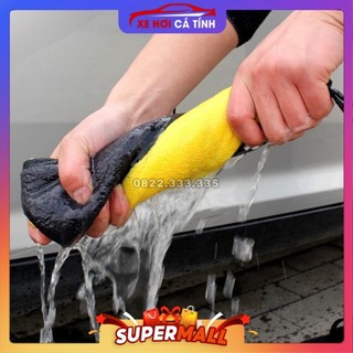 Khăn lông cứu 2 lớp lau xe đa năng siêu thấm hút