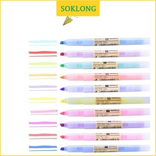 Bút highlight HI14 bút đánh dấu dạ quang thân trong độc đáo, nhiều màu đa dạng độc đáo