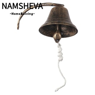 NAMSHEVA cửa gang cổ điển, Chuông ăn tối chắc chắn bằng sắt, Chuông ngoài trời đa chức năng Thủ công tuyệt vời