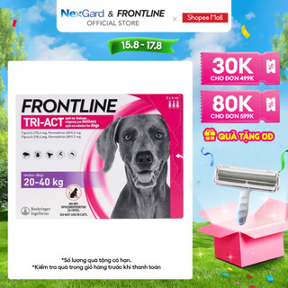 Frontline Tri-Act - Tuýp nhỏ gáy phòng & trị ve, rận, bọ chét, ruồi, muỗi dành cho chó - 1 hộp 3 tuýp