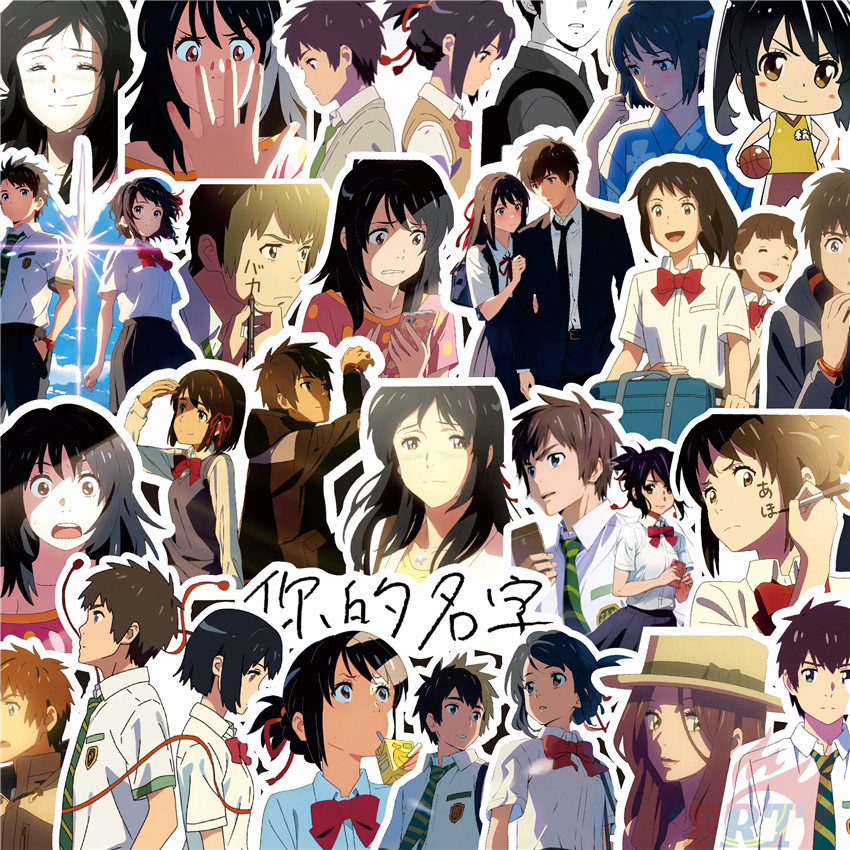 70Pcs/Set ❉ Makoto Shinkai . Your Name Stickers ❉ Fashion DIY Doodle Decals Stickers