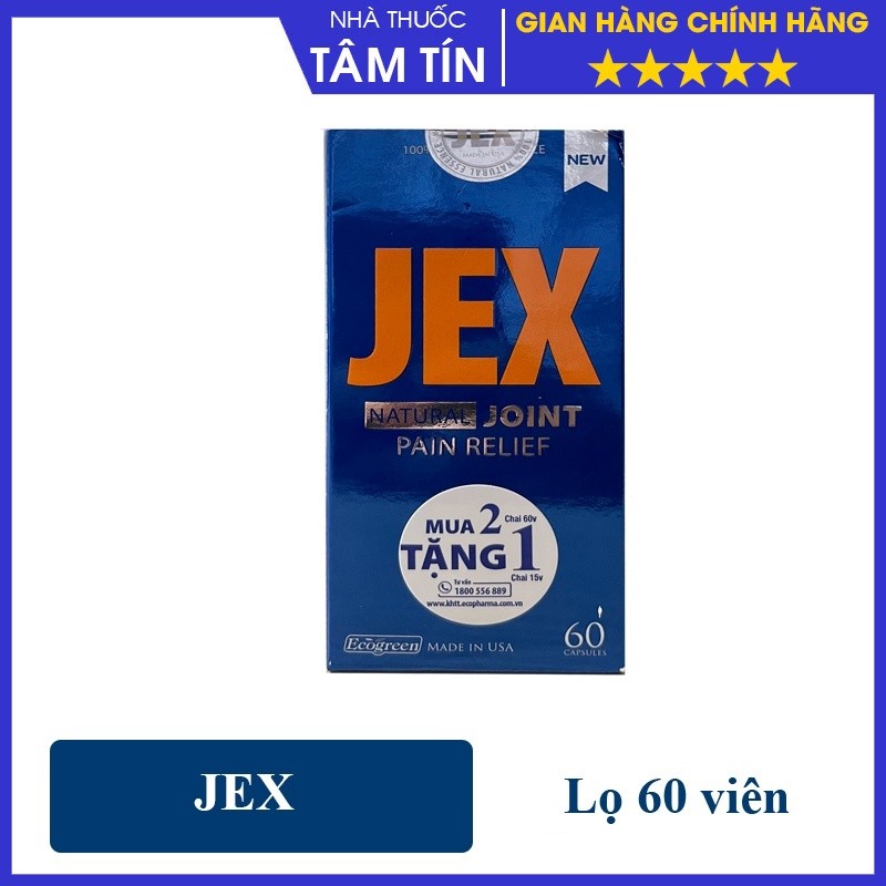 [CHÍNH HÃNG ] Jex - Viên uống tái tạo sụn khớp và phần xương dưới sụn - Lọ 60 viên