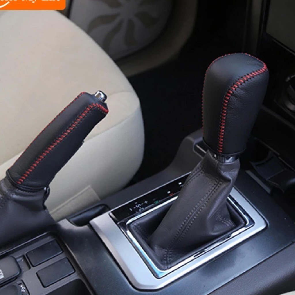 Bọc Da Cần Số, Tay Phanh Xe Toyota Fortuner, innova, hilux Bản AT 2017- 2023 khâu thủ công