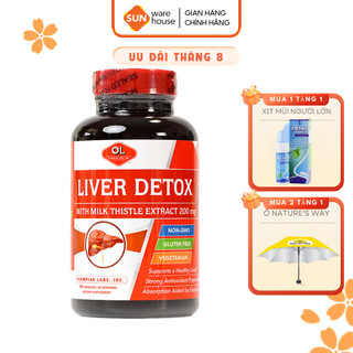 Viên Uống Bổ Gan OLYMPIAN LABS Liver Detox Cho Lá Gan Khoẻ Mạnh 60 Viên