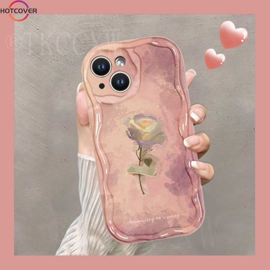 Ốp điện thoại hoa hồng hồng tương thích cho iPhone 15 14 13 12 11 Pro MAX XS MAX XR X 7 8 Plus 14 15