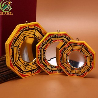Gương lồi Dent Bagua của Trung Quốc, Gương mặt bằng thép không gỉ Gương phong thủy Bagua may mắn, Gương hình bát giác cổ điển tinh tế Bagua Gương gỗ Phong Thủy Nhà phố