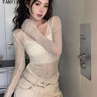 FANYIXIAO áo phông áo thun nữ croptop baby tee Xu hướng Đơn giản Cổ điển Fashion WMJ2480LKH 35Z240830
