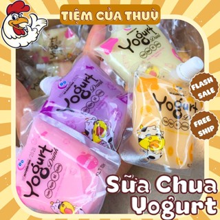 Túi Nước Sữa Chua Trái Cây Yogurt 4 Vị, Sữa Chua Uống Giải Nhiệt, đồ ăn vặt, Bà Tuyết Diamond
