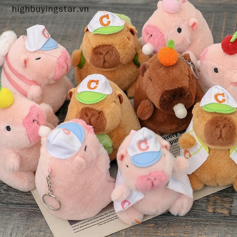 Hsvn Hoạt Hình Capybara Sang Trọng Móc Khóa Mặt Dây Chuyền Thú Nhồi Bông Đồ Chơi Búp Bê Ba Lô Treo Trang Trí HOT