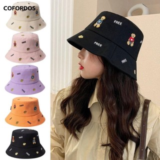 COFORDOS Mũ chống nắng in hình gấu hợp thời trang ngoài trời