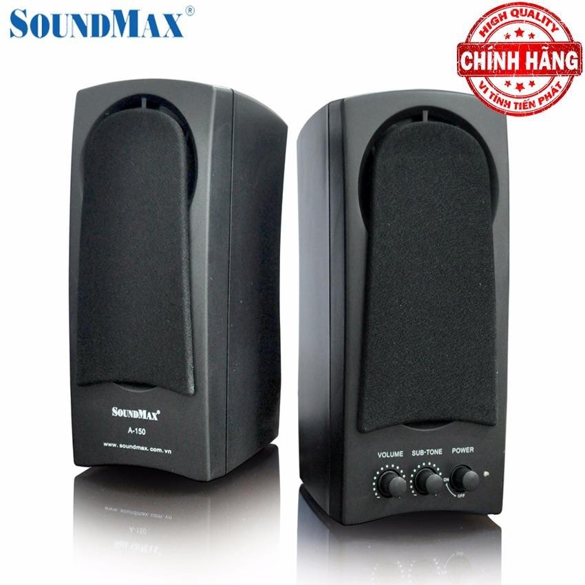 Loa máy vi tính Soundmax A-150 / A150 Chuẩn 2.0 jack cắm 3.5 mm cho Laptop PC Điện Thoại...