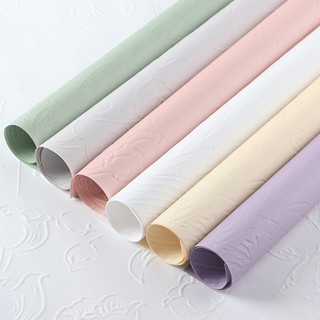 10 Cái 53x40cm 3D Dập Nổi Giấy Gói Hoa Nghệ Thuật Giấy Bó Hoa Bao Bì Giấy Kraft