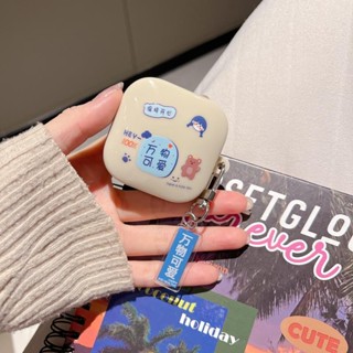 [Sẵn sàng] Hộp đựng tai nghe màu trắng cổ in hoa tương thích cho Xiaomi Redmi Buds 4 Lite / 6 Active / 5 / 6S với dây chuyền hoạt hình TPU mềm