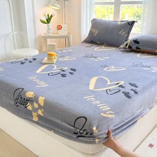 Túi giường nhung sữa giữ ấm dày dặn, ga giường mùa đông giữ ấm, ga giường không rụng lông, bộ chăn ga gối đệm Size 1 người/siêu đơn/Queen/King/Super king