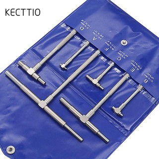 KECTTIO Bộ đồng hồ đo kính thiên văn 6 Cái / bộ Dụng cụ có thể điều chỉnh Đồng hồ đo lỗ bạc Đo lỗ 8-150mm (5 / 16 "-6") Caliper tỷ lệ T-Bore