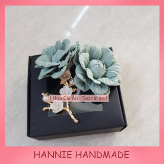 Hoa Cài Áo Handmade  hoa hồng cuộn mix phối phụ kiện [𝗛𝗔𝗡𝗡𝗜𝗘 𝗛𝗔𝗡𝗗𝗠𝗔𝗗𝗘]