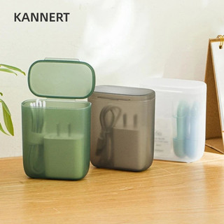Hộp đựng dây cáp KANNERT, có nắp hộp lưu trữ cáp dữ liệu trong suốt, hộp sạc điện thoại di động PP chống bụi