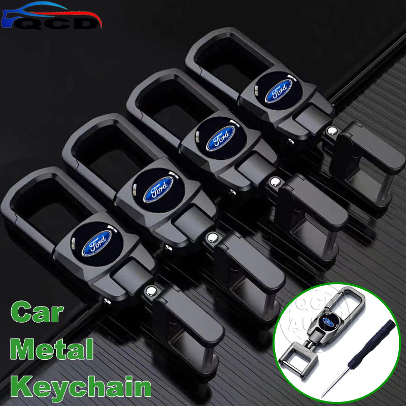 Móc chìa khóa kim loại Ford Universal Car 360° Xoay Giá Đỡ Chìa Khóa Chống Mất Cho Ranger EcoSport E