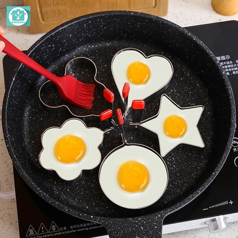 Stainless Steel Eggs Rings Heart Round Star Pancake Mold for Frying Eggs Omelet