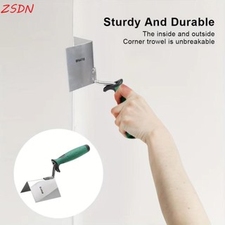 ZSDN Putty Scraper, Thoải Mái Grip Flexes 90 Độ Góc Trowel, Dụng Cụ Cầm Tay Thép Không Gỉ Di Động Dễ Sử Dụng Hoàn Thiện Trowel Giấy Dán Tường Làm Việc