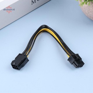 < divinehi4 > Cáp nối dài bộ chuyển đổi nguồn PCI-E 6 chân sang 8 chân cho Card Video Bộ chuyển đổi đồ họa Bộ chuyển đổi nguồn cáp Đẹp